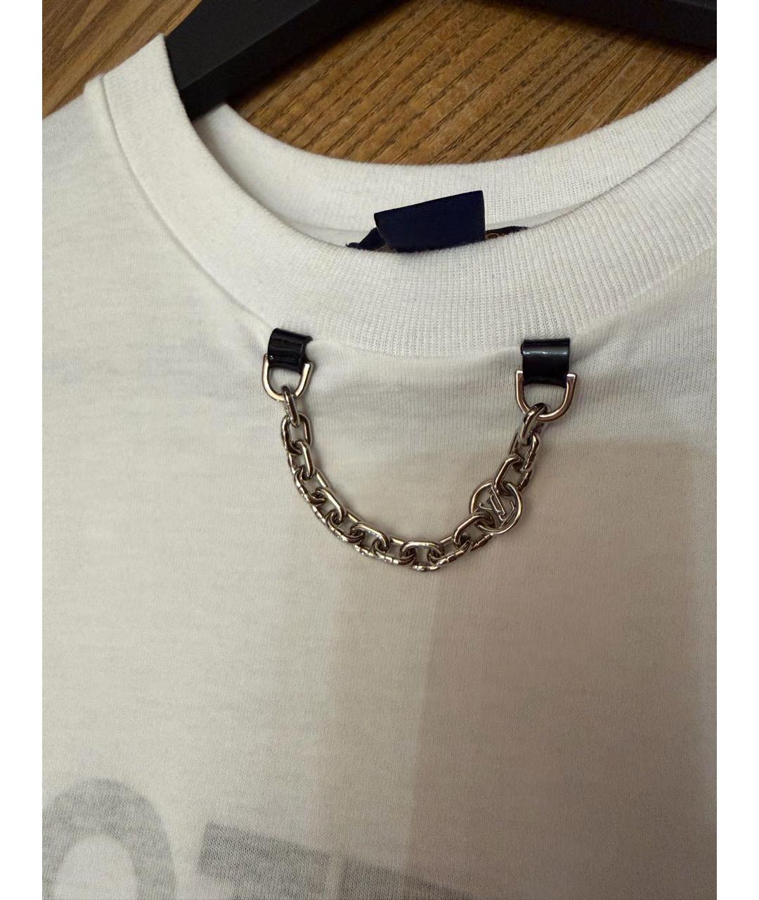 LOUIS VUITTON Белая хлопковая футболка, фото 4