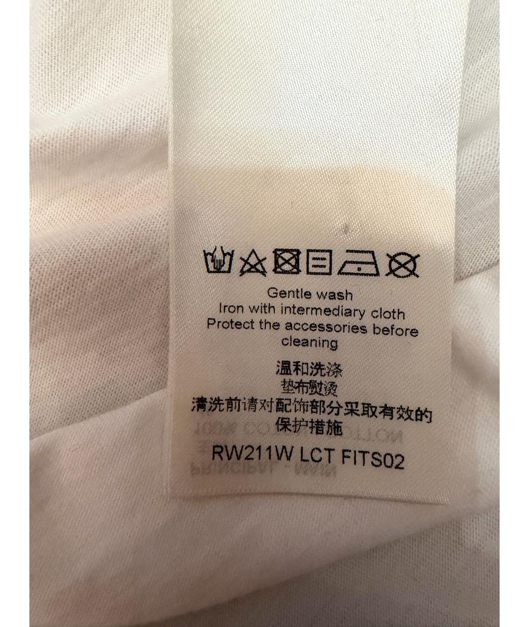 LOUIS VUITTON Белая хлопковая футболка, фото 6