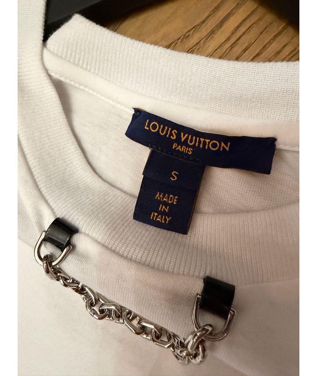 LOUIS VUITTON Белая хлопковая футболка, фото 3