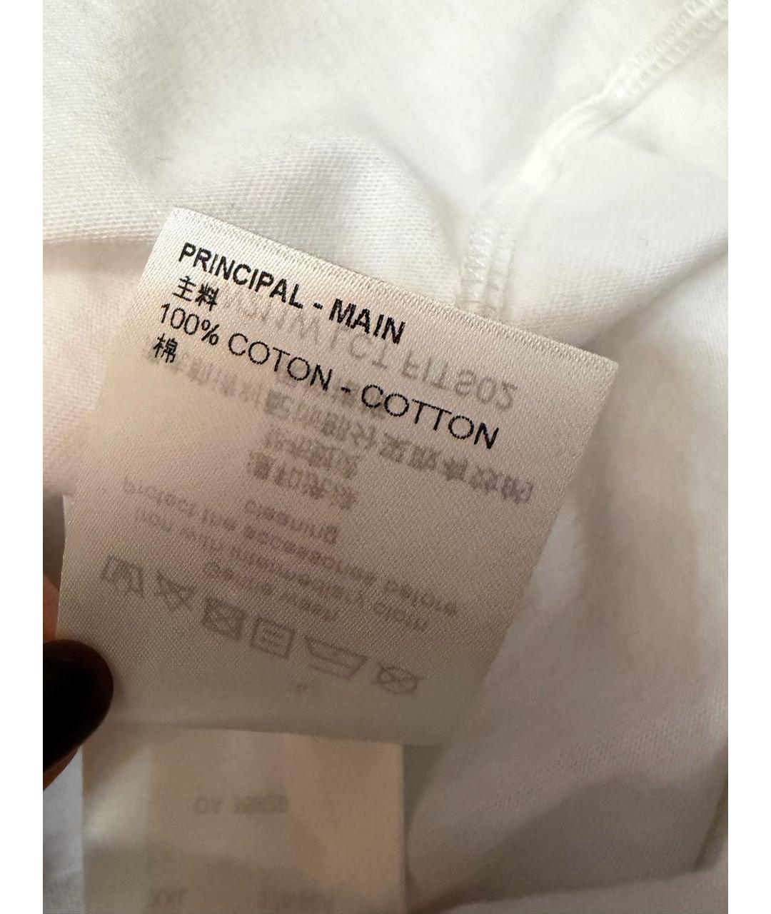 LOUIS VUITTON Белая хлопковая футболка, фото 7