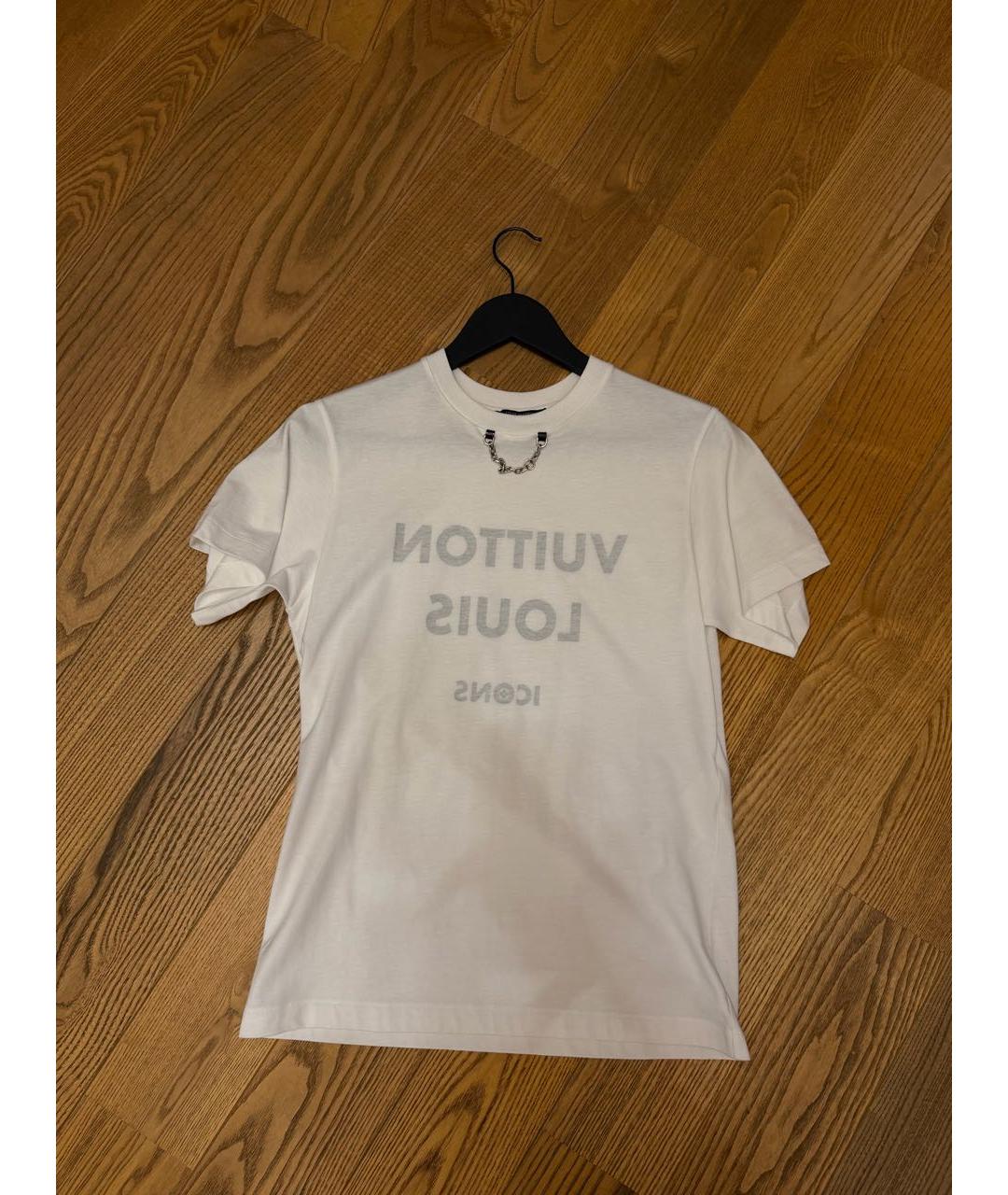 LOUIS VUITTON Белая хлопковая футболка, фото 8