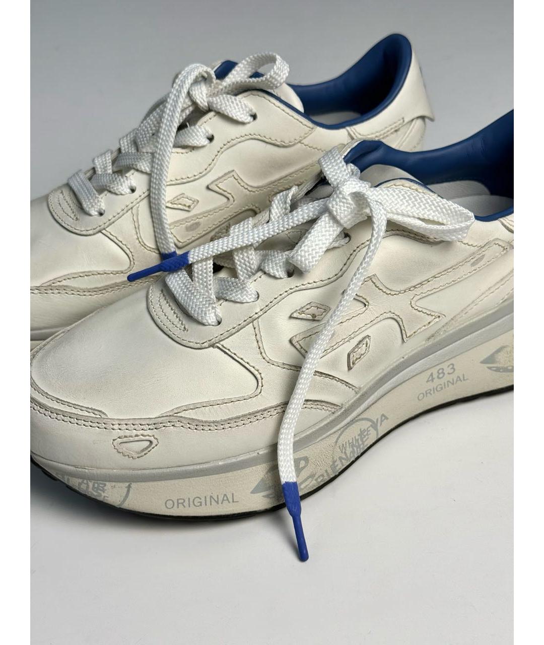 PREMIATA Белые кожаные кроссовки, фото 7