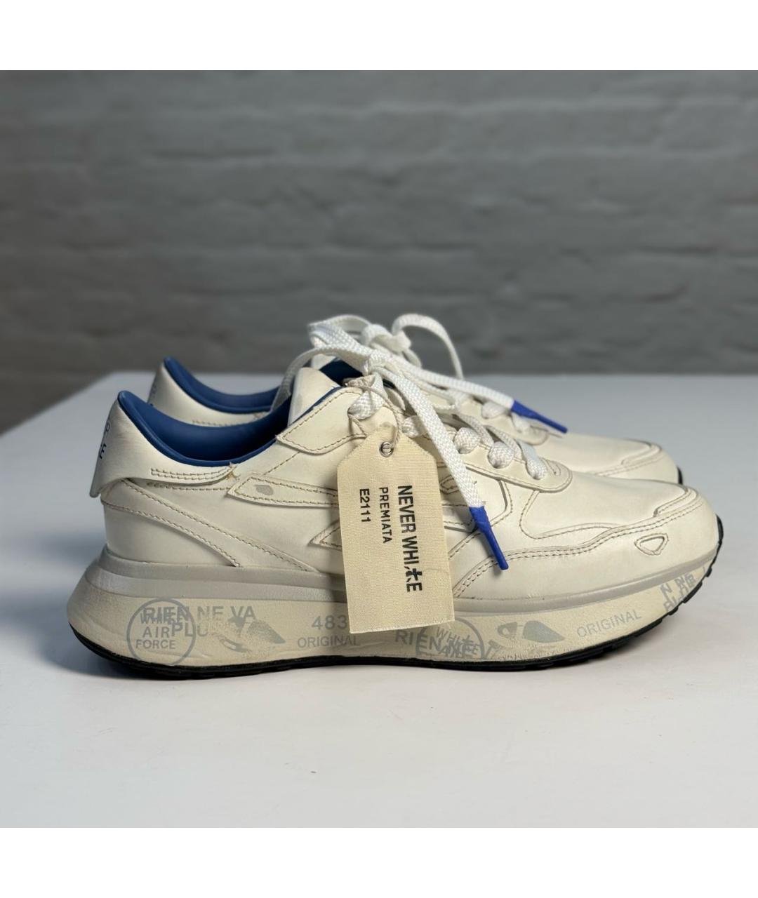 PREMIATA Белые кожаные кроссовки, фото 3