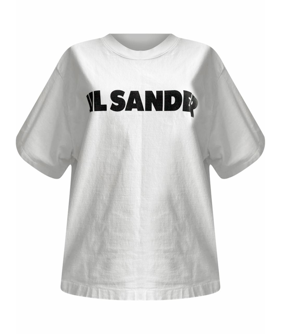 JIL SANDER Белая хлопковая футболка, фото 1