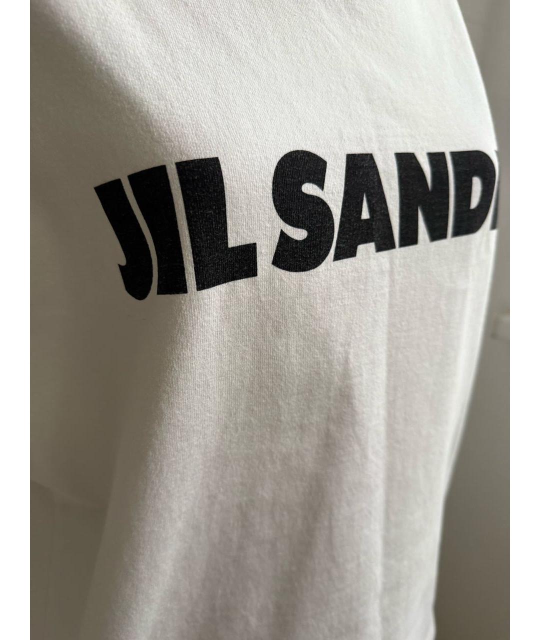 JIL SANDER Белая хлопковая футболка, фото 6