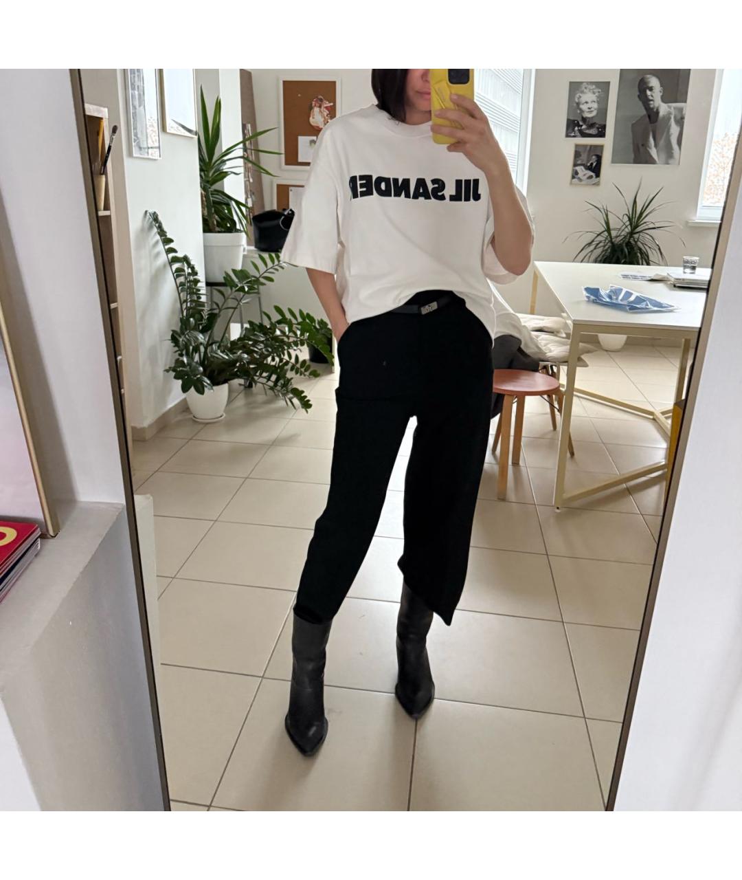 JIL SANDER Белая хлопковая футболка, фото 7