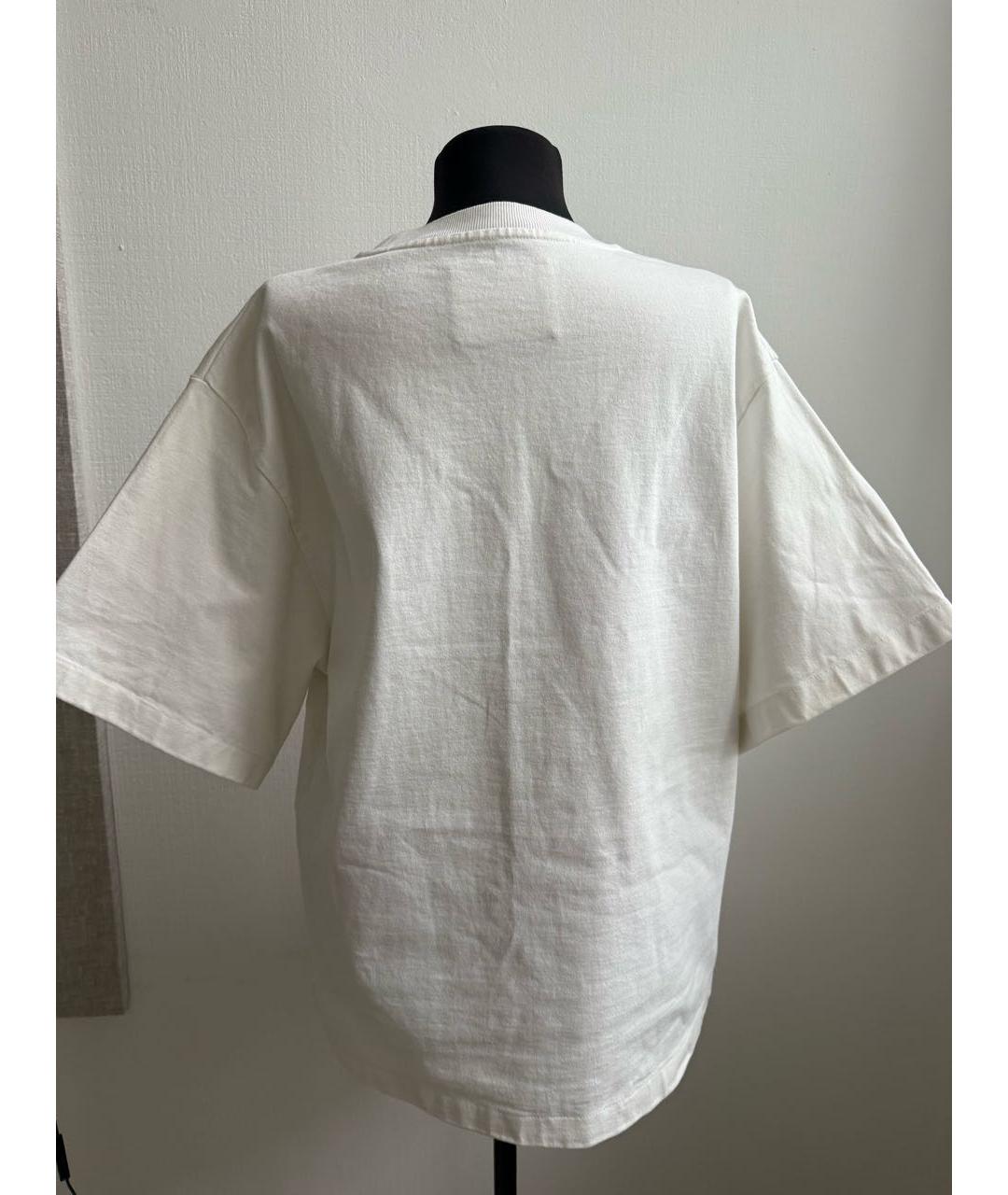 JIL SANDER Белая хлопковая футболка, фото 3