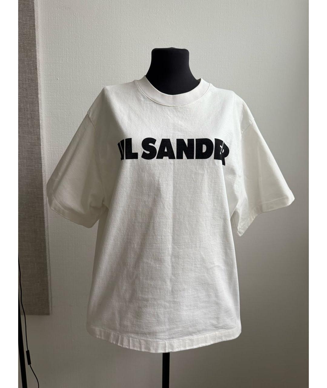 JIL SANDER Белая хлопковая футболка, фото 8