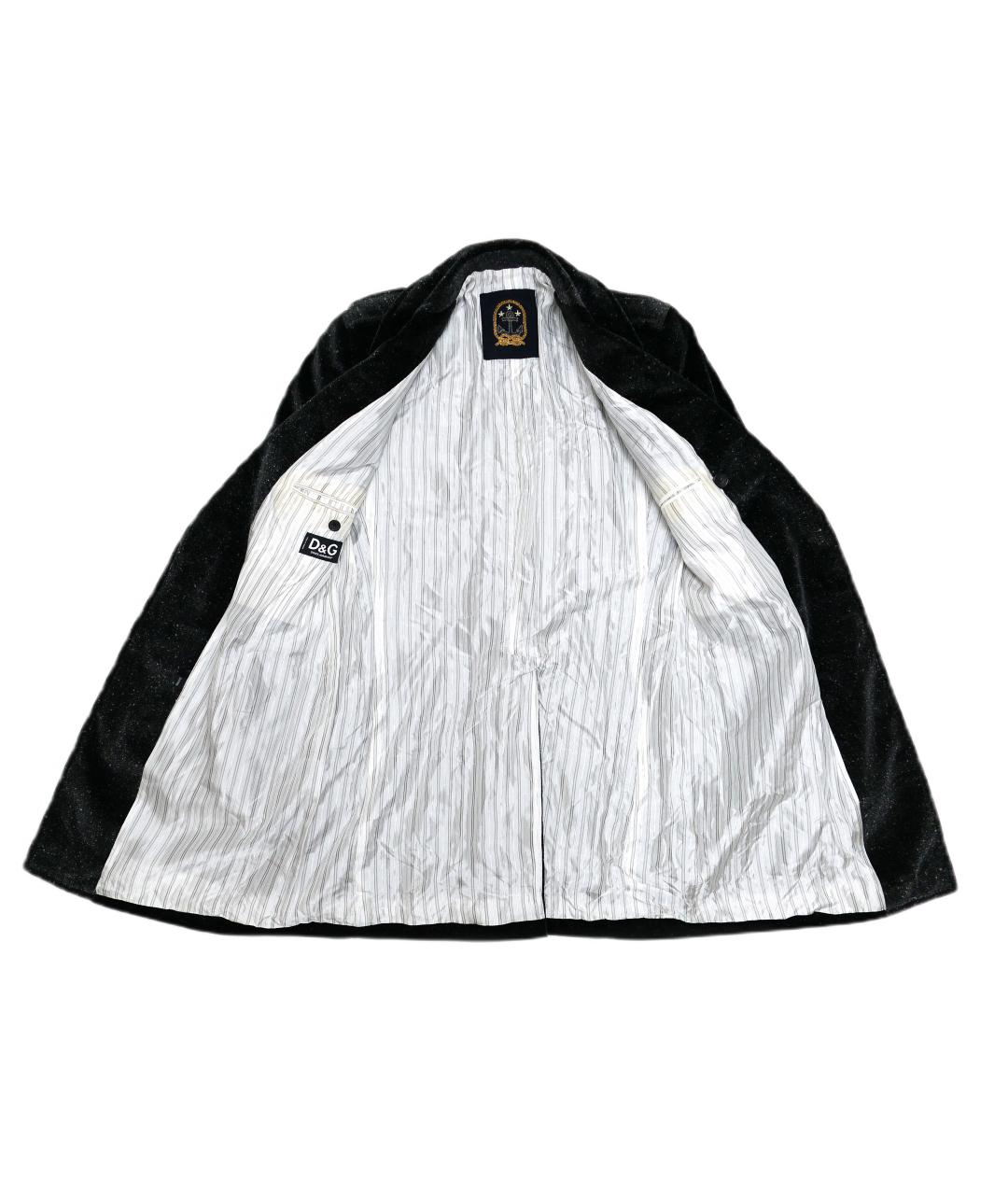 DOLCE&GABBANA Черное хлопковое пальто, фото 3