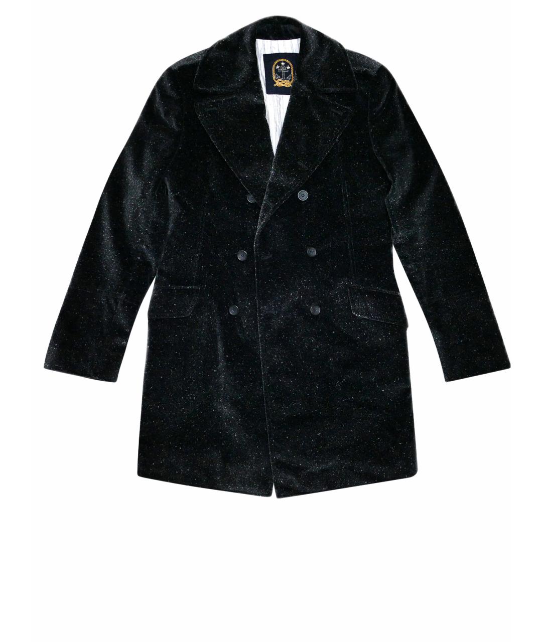 DOLCE&GABBANA Черное хлопковое пальто, фото 1