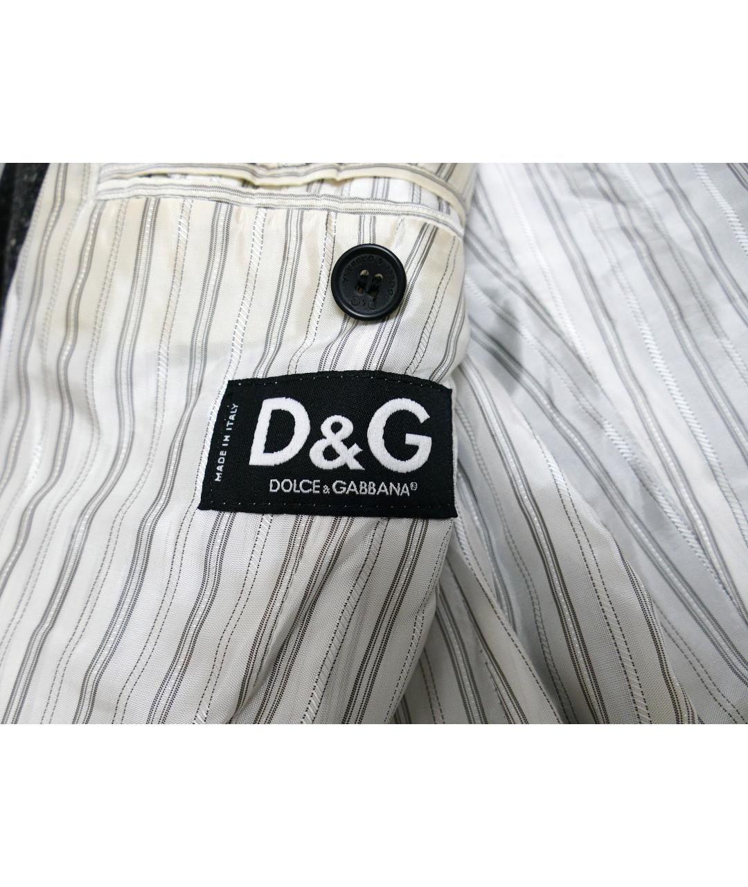 DOLCE&GABBANA Черное хлопковое пальто, фото 4