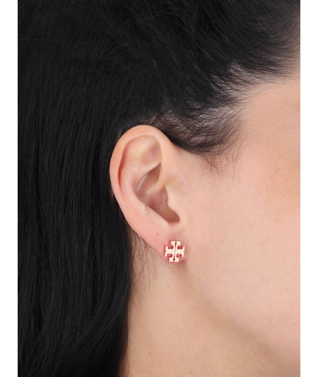TORY BURCH Розовые металлические серьги, фото 2
