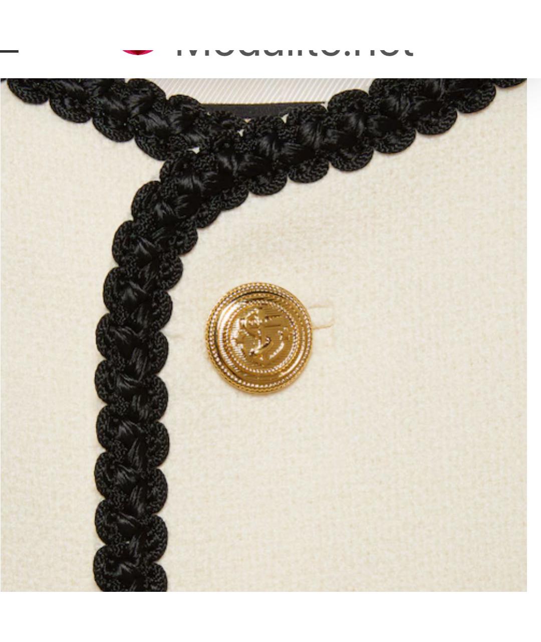 GUCCI Белый твидовый жакет/пиджак, фото 4