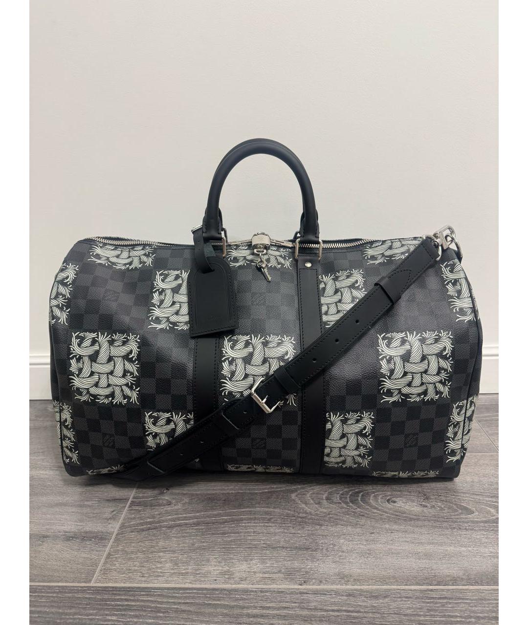 LOUIS VUITTON Черная дорожная/спортивная сумка, фото 9