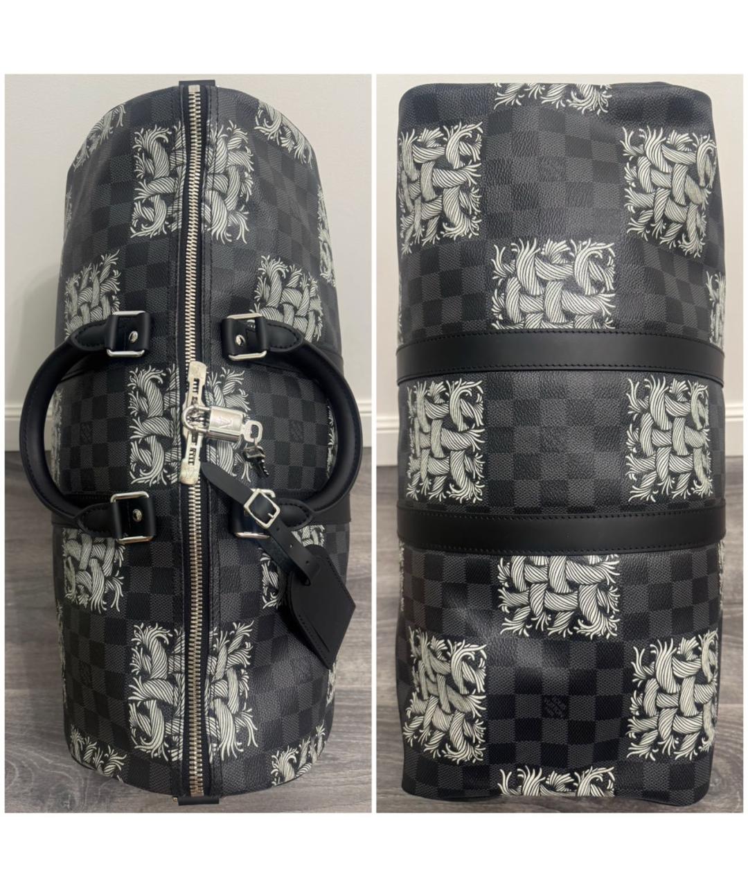 LOUIS VUITTON Черная дорожная/спортивная сумка, фото 3