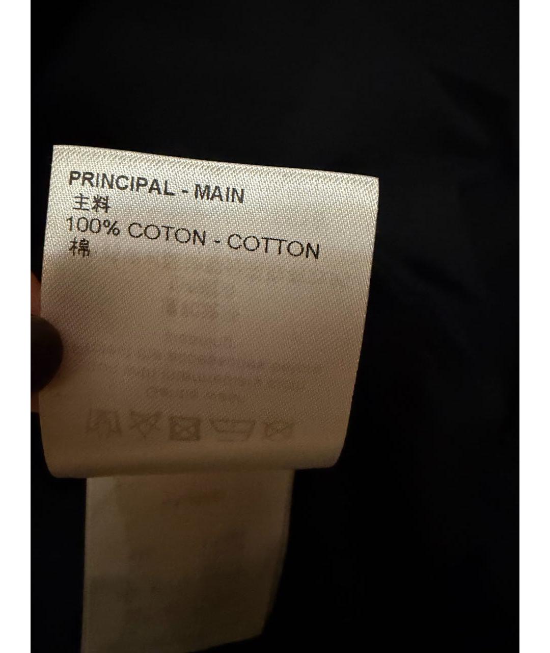 LOUIS VUITTON Черная хлопковая футболка, фото 4