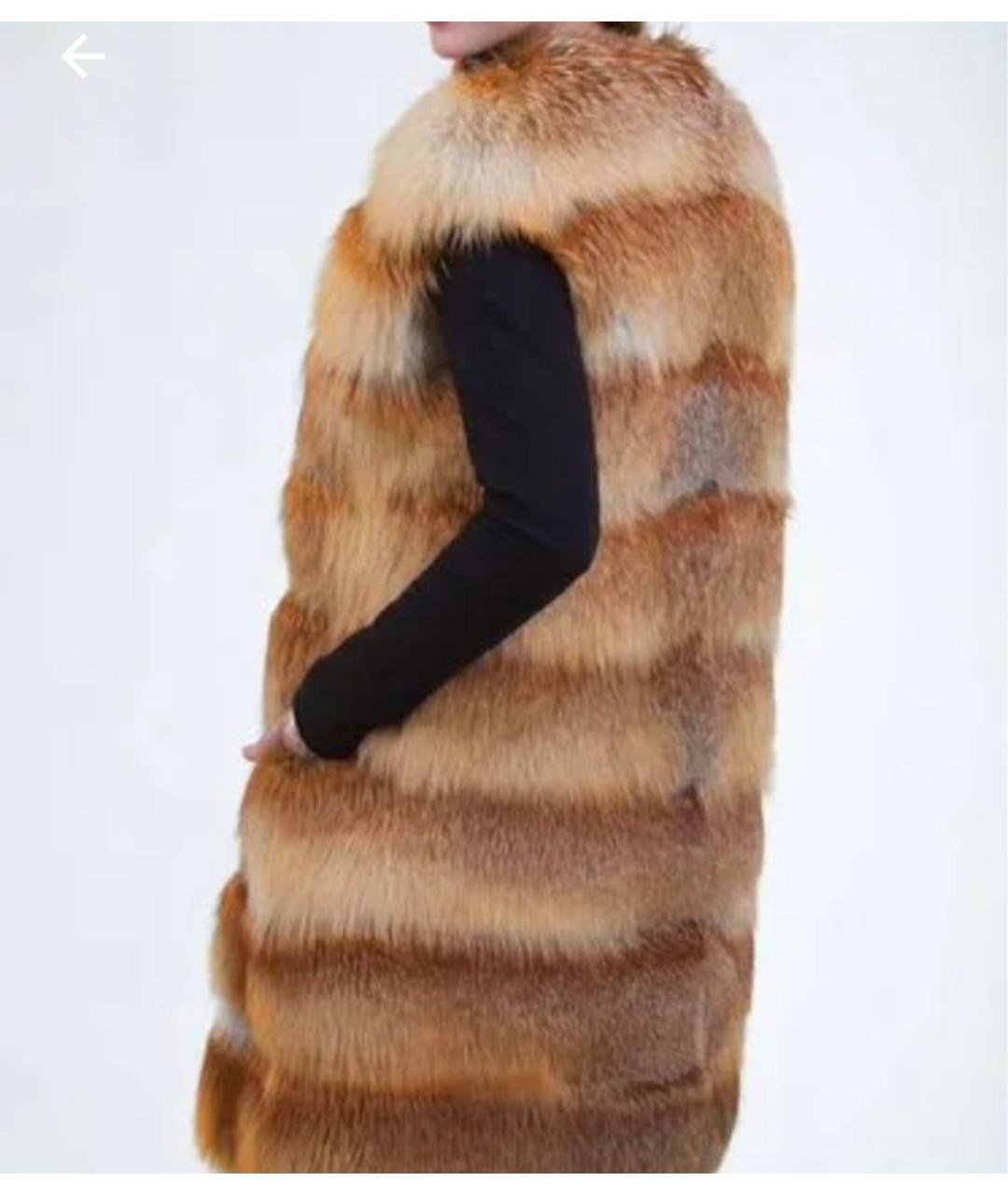 MALA MATI Оранжевая меховая шуба, фото 2