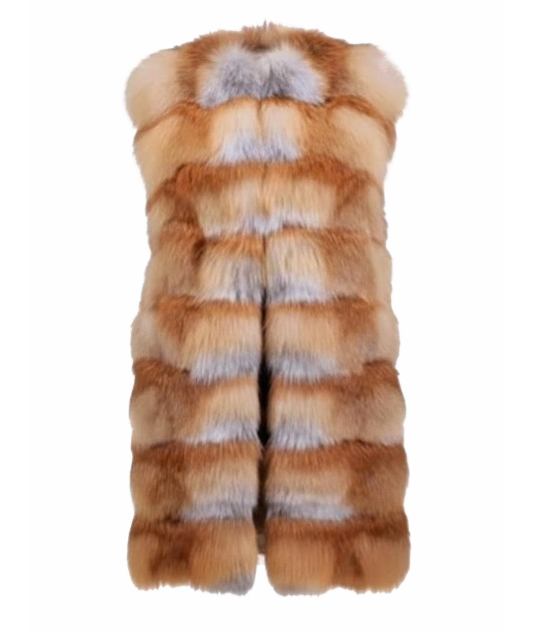 MALA MATI Оранжевая меховая шуба, фото 1