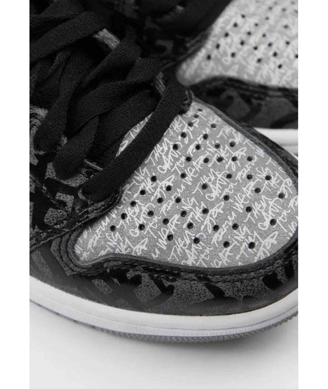 JORDAN Серые кожаные кеды, фото 3