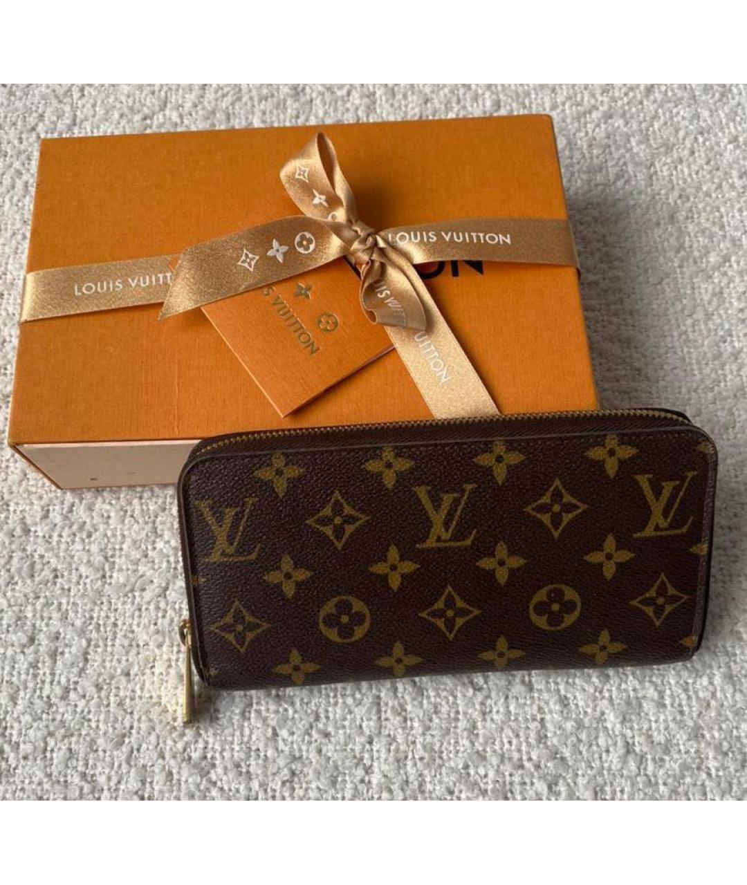 LOUIS VUITTON Коричневый кошелек, фото 2