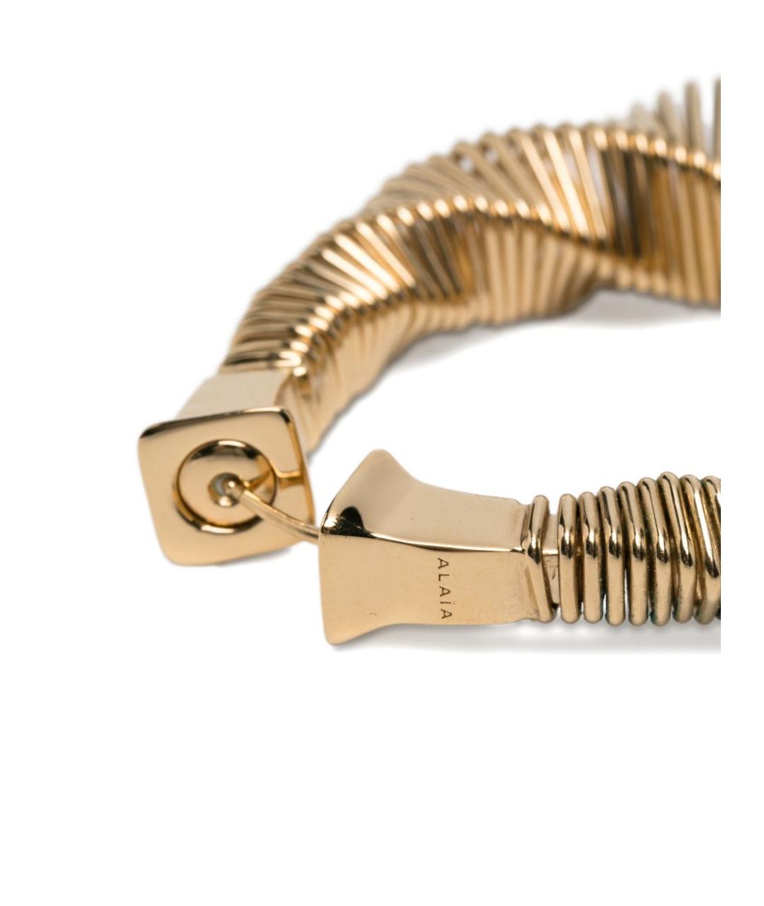 ALAIA Золотые металлические серьги, фото 3