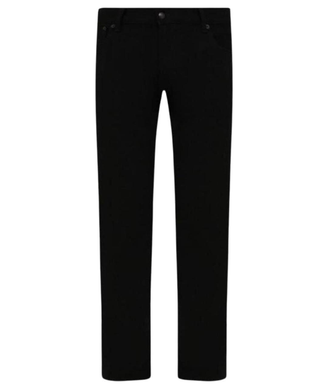 RALPH LAUREN PURPLE LABEL Черные хлопковые прямые джинсы, фото 1