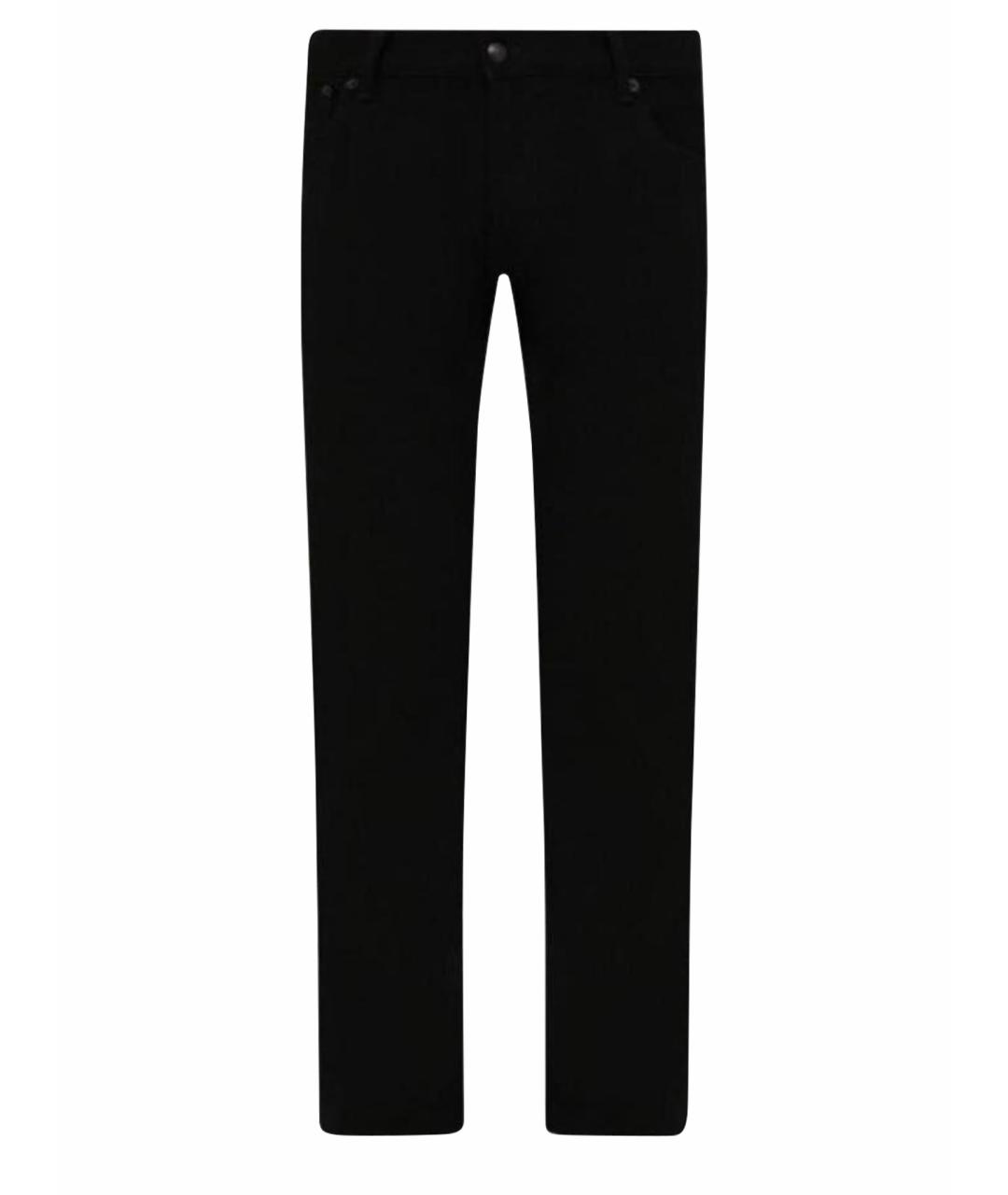 RALPH LAUREN PURPLE LABEL Черные хлопковые прямые джинсы, фото 1