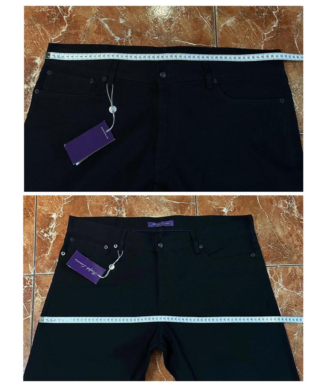 RALPH LAUREN PURPLE LABEL Черные хлопковые прямые джинсы, фото 8