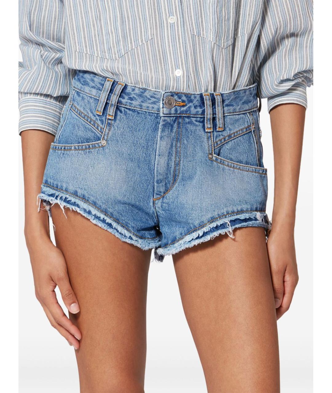 ISABEL MARANT Голубые хлопковые шорты, фото 2