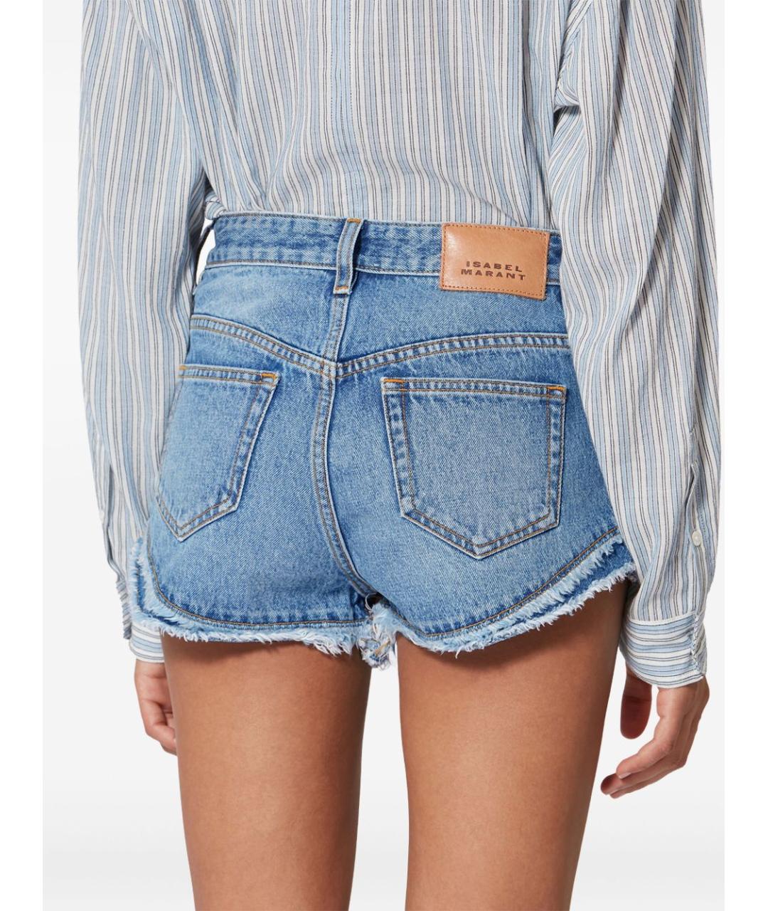 ISABEL MARANT Голубые хлопковые шорты, фото 4