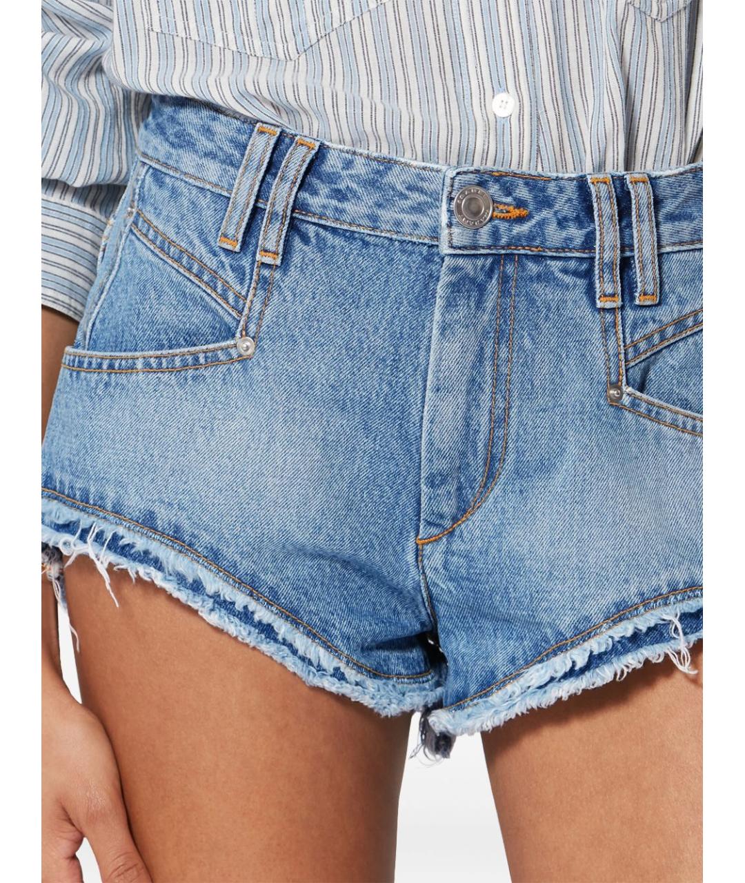 ISABEL MARANT Голубые хлопковые шорты, фото 3