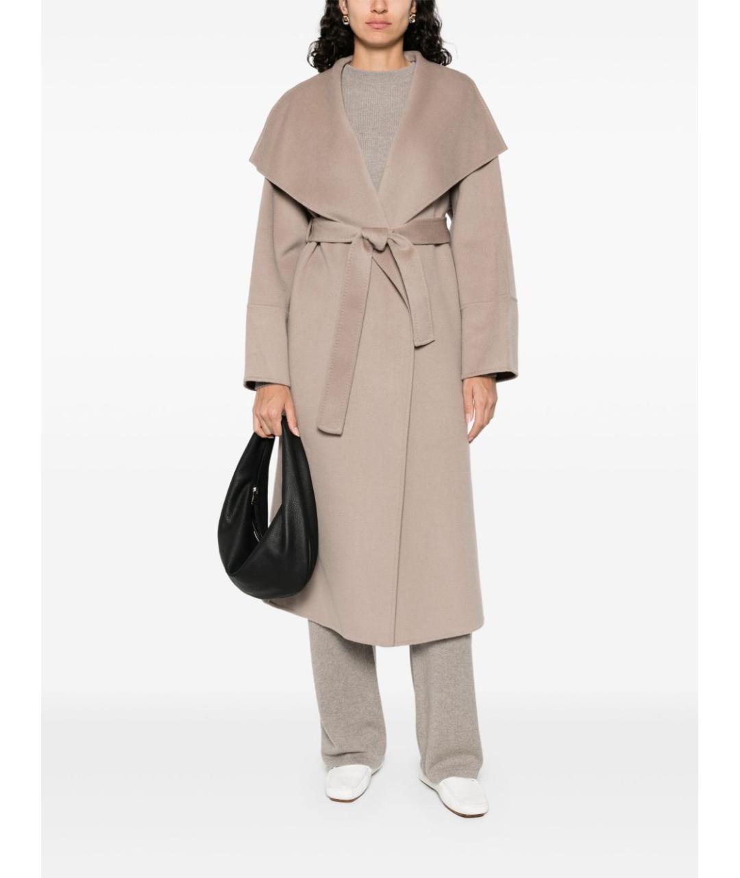 SOFT GOAT Бежевое кашемировое пальто, фото 3