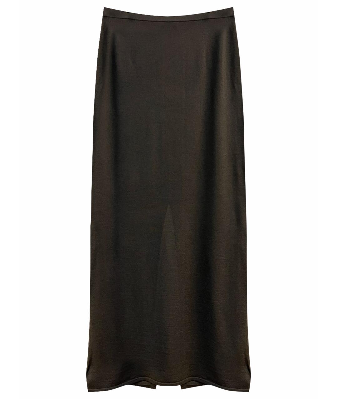 12 STOREEZ Антрацитовая шерстяная юбка макси, фото 1