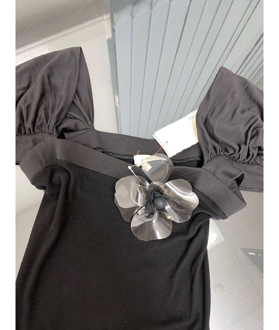 PINKO Черная вискозная блузы, фото 3