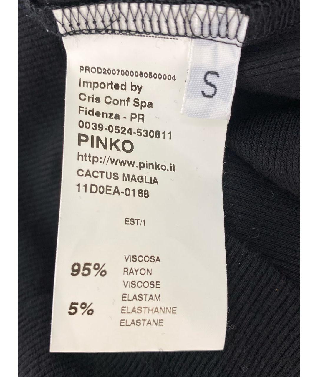 PINKO Черная вискозная блузы, фото 7