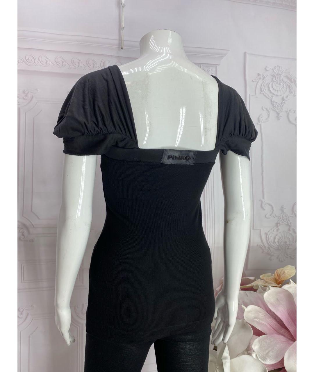 PINKO Черная вискозная блузы, фото 6