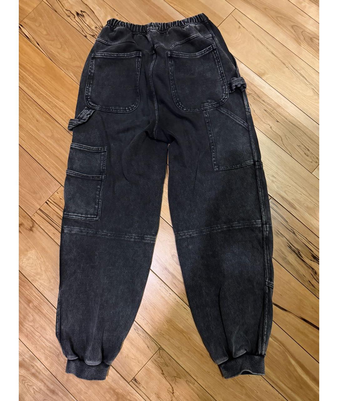 ALEXANDER WANG Антрацитовые хлопко-эластановые джинсы слим, фото 2