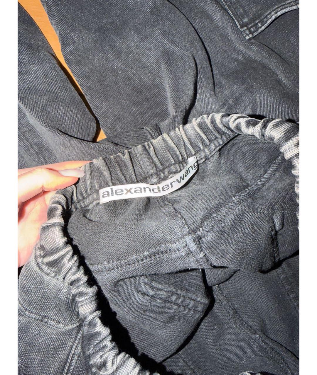 ALEXANDER WANG Антрацитовые хлопко-эластановые джинсы слим, фото 3