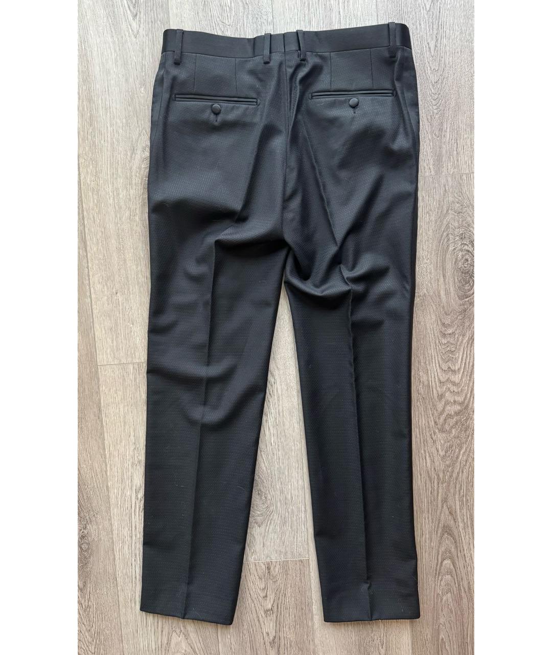 DOLCE&GABBANA Черные шерстяные классические брюки, фото 5