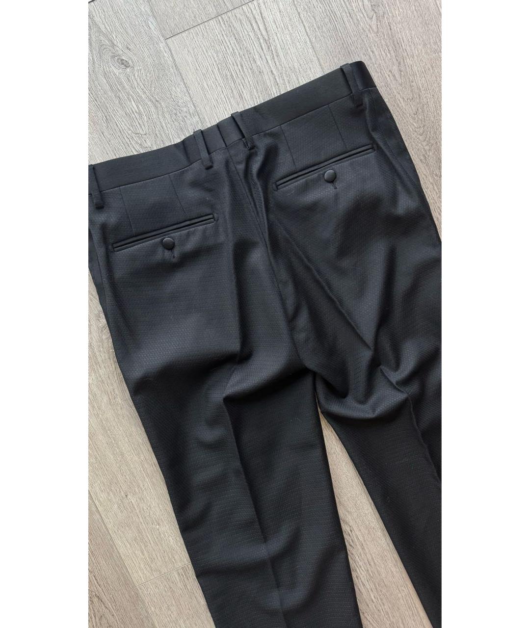 DOLCE&GABBANA Черные шерстяные классические брюки, фото 6