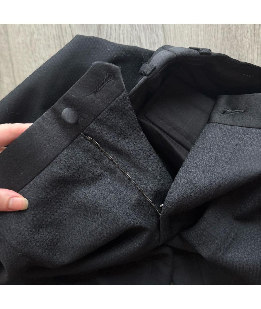 DOLCE&GABBANA Черные шерстяные классические брюки, фото 4