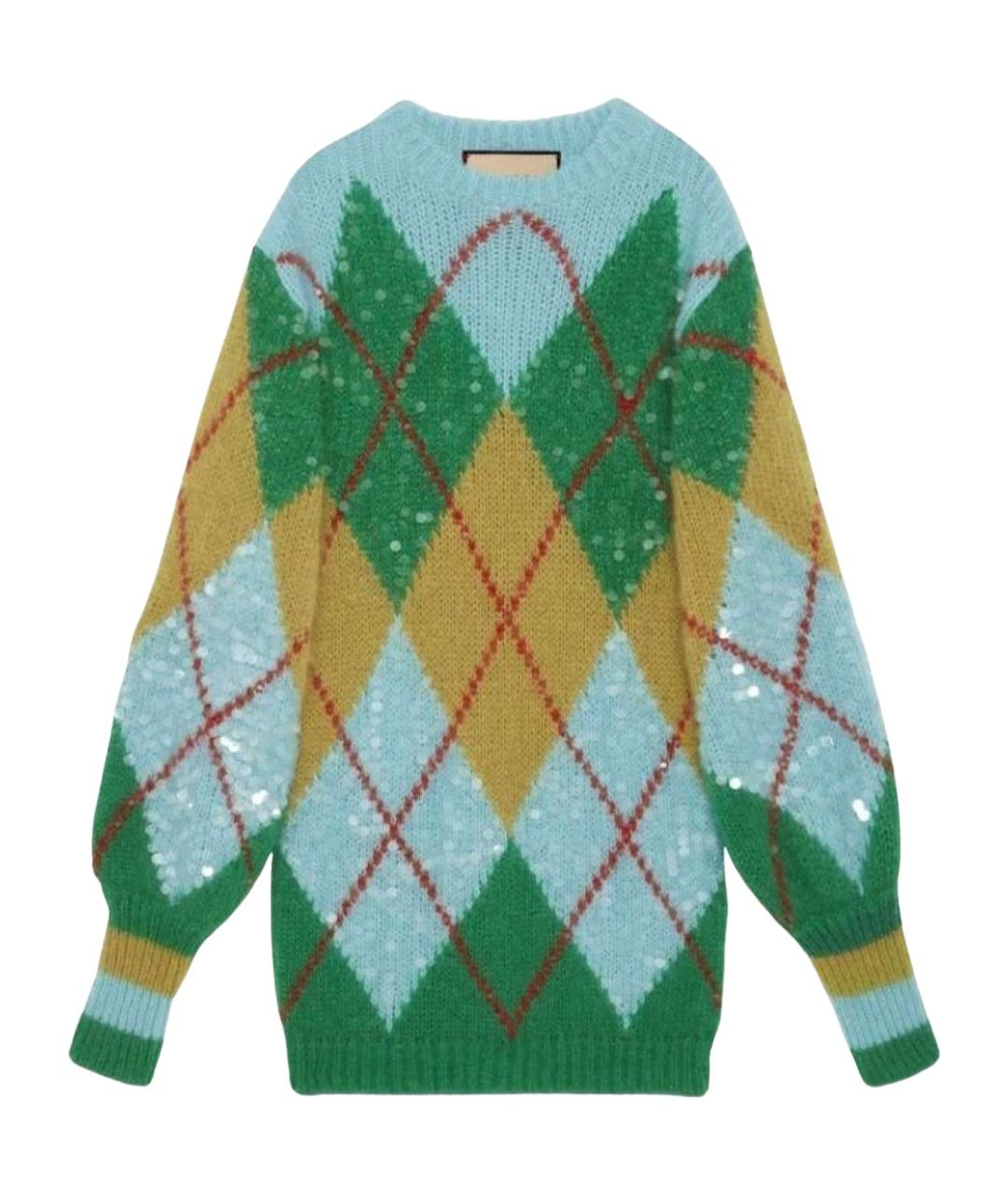 GUCCI Мульти шерстяной джемпер / свитер, фото 1