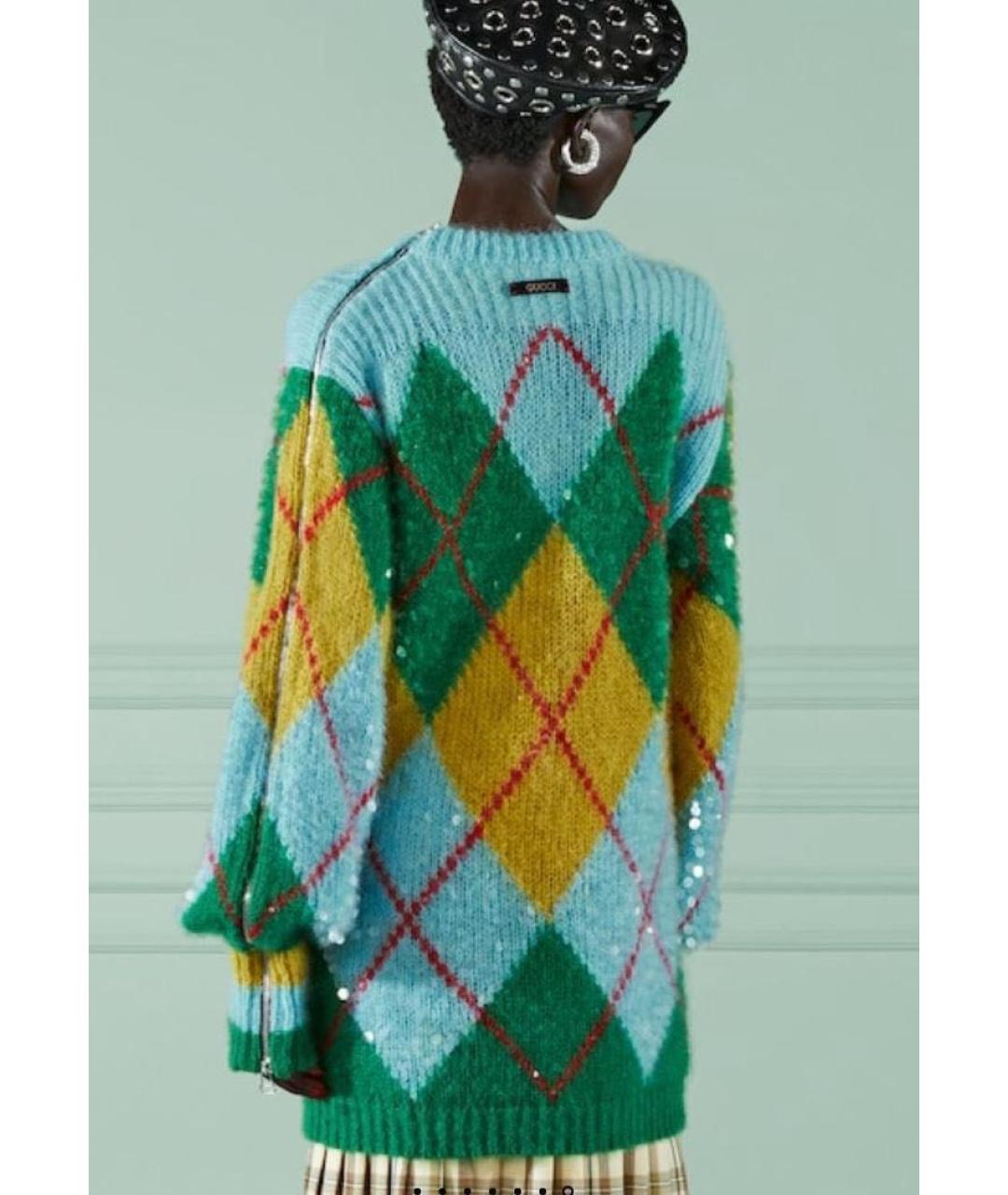 GUCCI Мульти шерстяной джемпер / свитер, фото 2