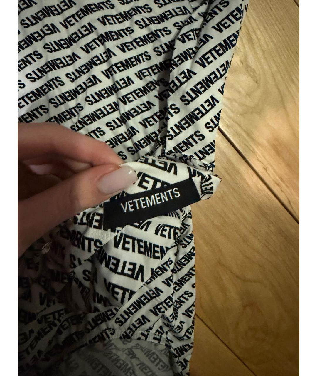 VETEMENTS Белое полиэстеровое боди, фото 4