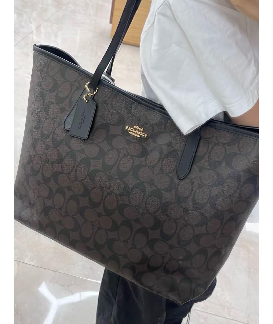 COACH Коричневая сумка тоут, фото 5