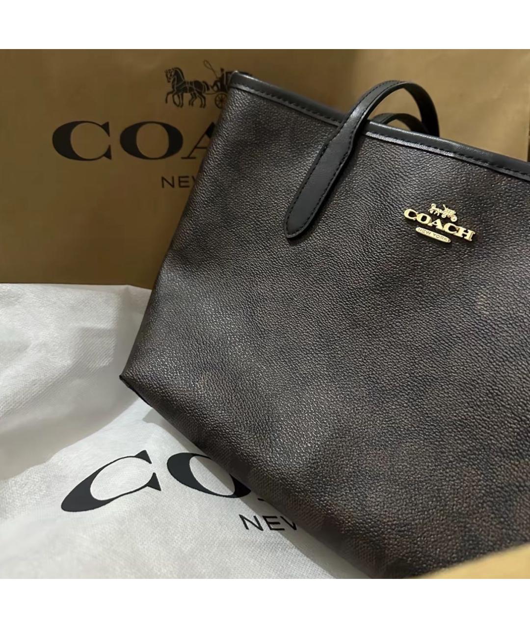 COACH Коричневая сумка тоут, фото 8