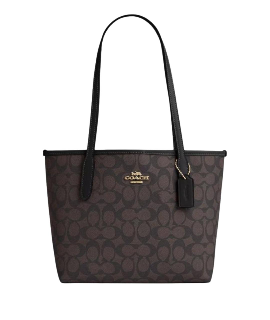 COACH Коричневая сумка тоут, фото 1