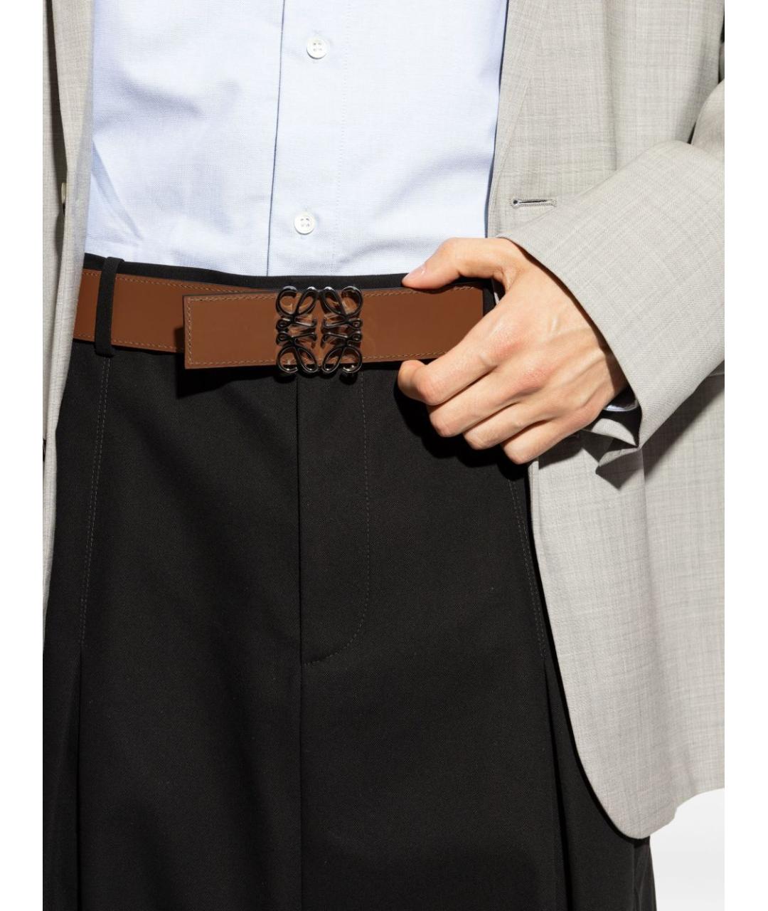 LOEWE Черный кожаный ремень, фото 4