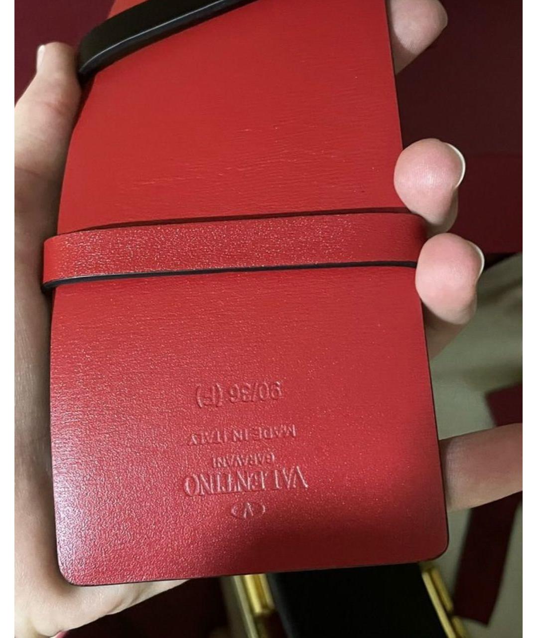 RED VALENTINO Красный кожаный ремень, фото 2