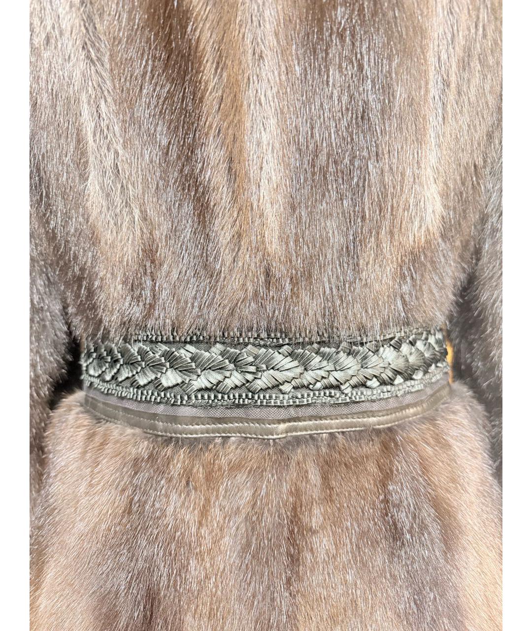 GUCCI Коричневая меховая шуба, фото 8